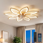 35.4" Ceiling Fans with Lights and Remote LED