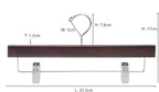 35.5CM Natural Wooden Trousers Hangers 20pcs Smooth Wood