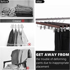 35.5CM Natural Wooden Trousers Hangers 20pcs Smooth Wood