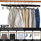 35.5CM Natural Wooden Trousers Hangers 20pcs Smooth Wood