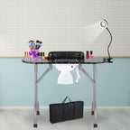 35''l Portable Foldable Vented Beauty Manicure Table Nail