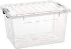35L Plastic Storage Boxes with Wheels Lidded Box (4 Pack)