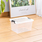 35L Plastic Storage Boxes with Wheels Lidded Box (4 Pack)