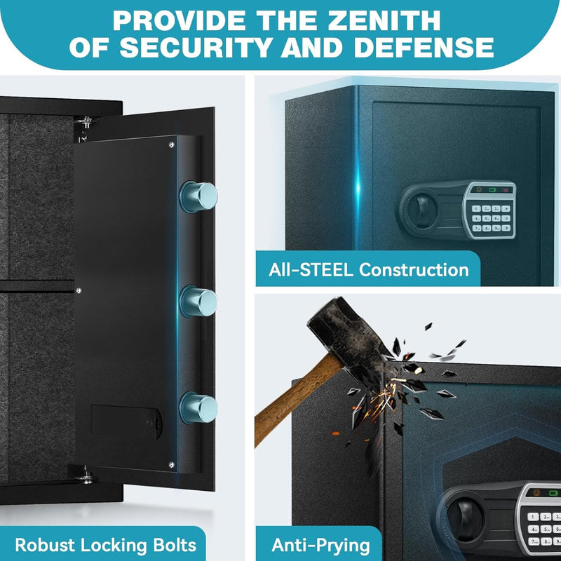 35L Fireproof Waterproof Safe Digital Keypad LED Alert
