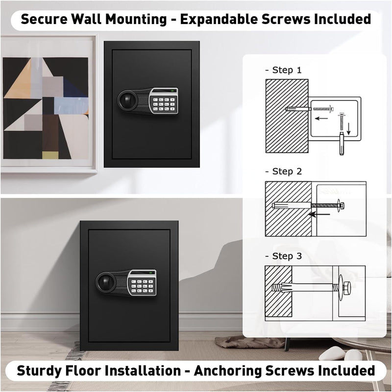 35L Fireproof Waterproof Safe Digital Keypad LED Alert