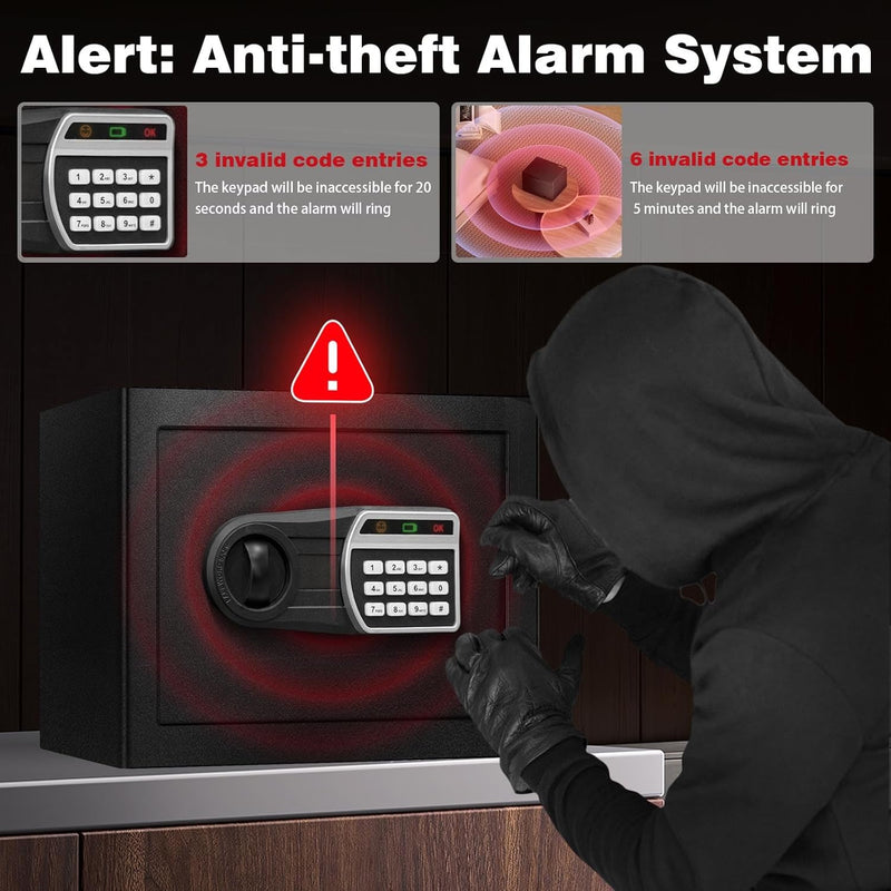 35L Fireproof Waterproof Safe Digital Keypad LED Alert