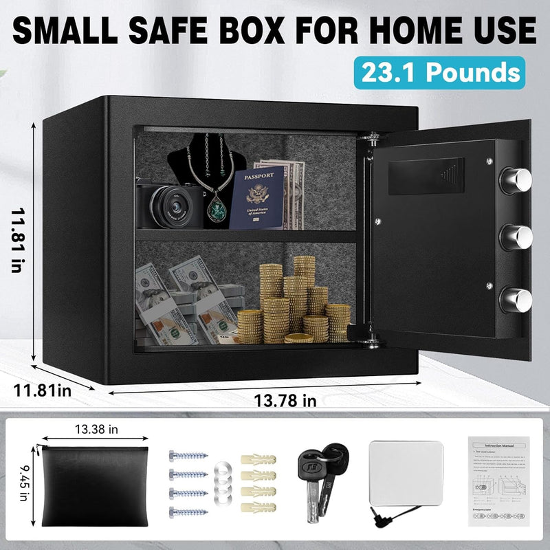 35L Fireproof Waterproof Safe Digital Keypad LED Alert