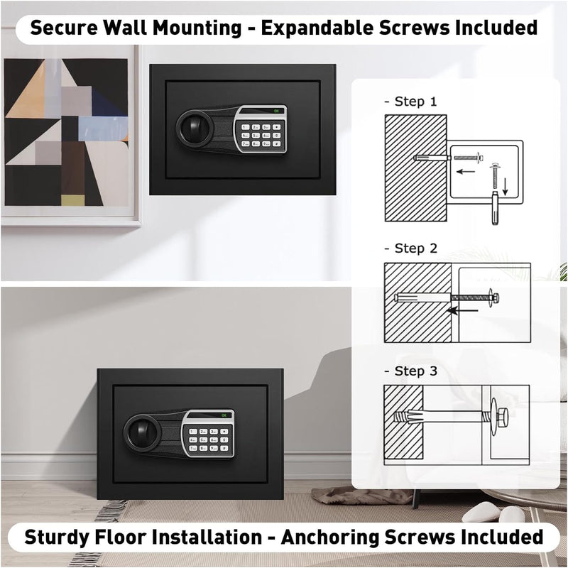 35L Fireproof Waterproof Safe Digital Keypad LED Alert