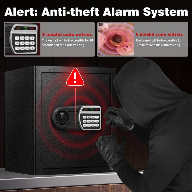 35L Fireproof Waterproof Safe Digital Keypad LED Alert