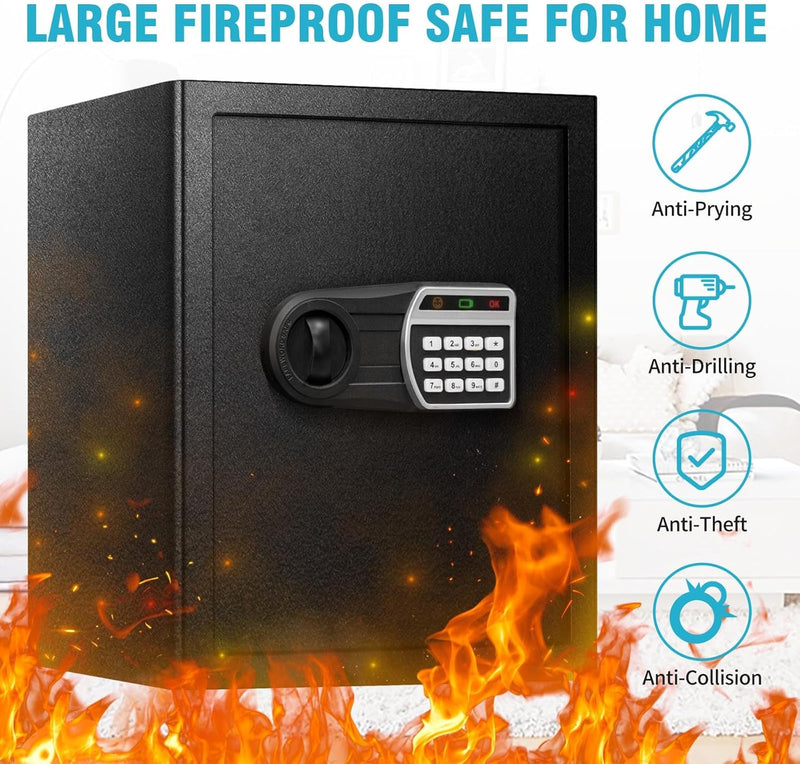 35L Fireproof Waterproof Safe Digital Keypad LED Alert