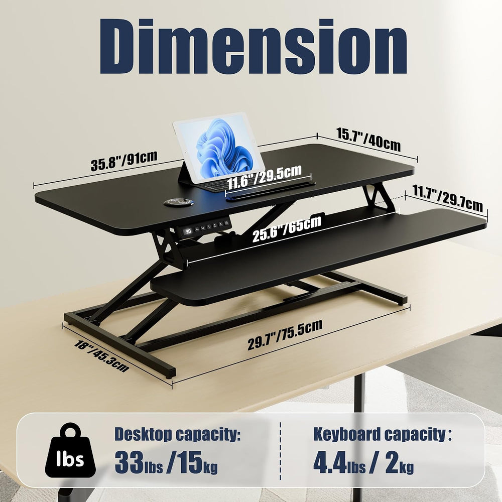 Electric Standing Desk Converter 36" 91CM
