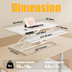 Electric Standing Desk Converter 36" 91CM