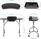 36''l Portable Foldable Manicure Table Nail Technician Desk