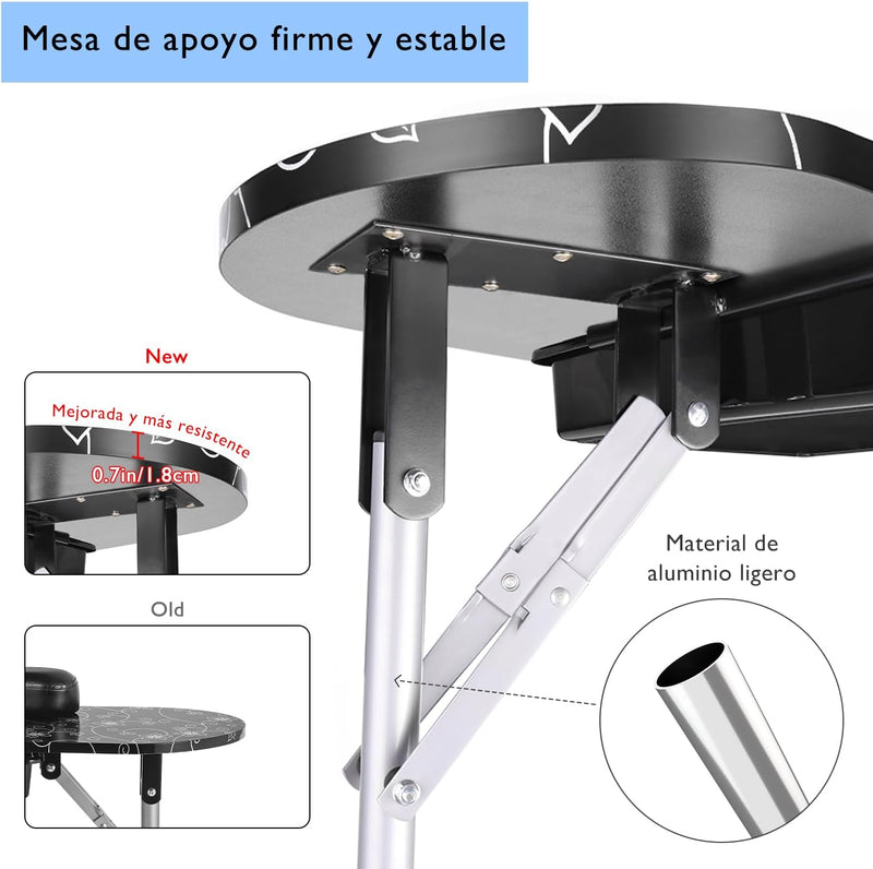 36''l Portable Foldable Manicure Table Nail Technician Desk