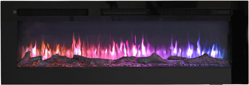 36" Media Wall Electric Fire Mounted Fireplace Wilton