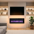 36" Media Wall Electric Fire Mounted Fireplace Wilton