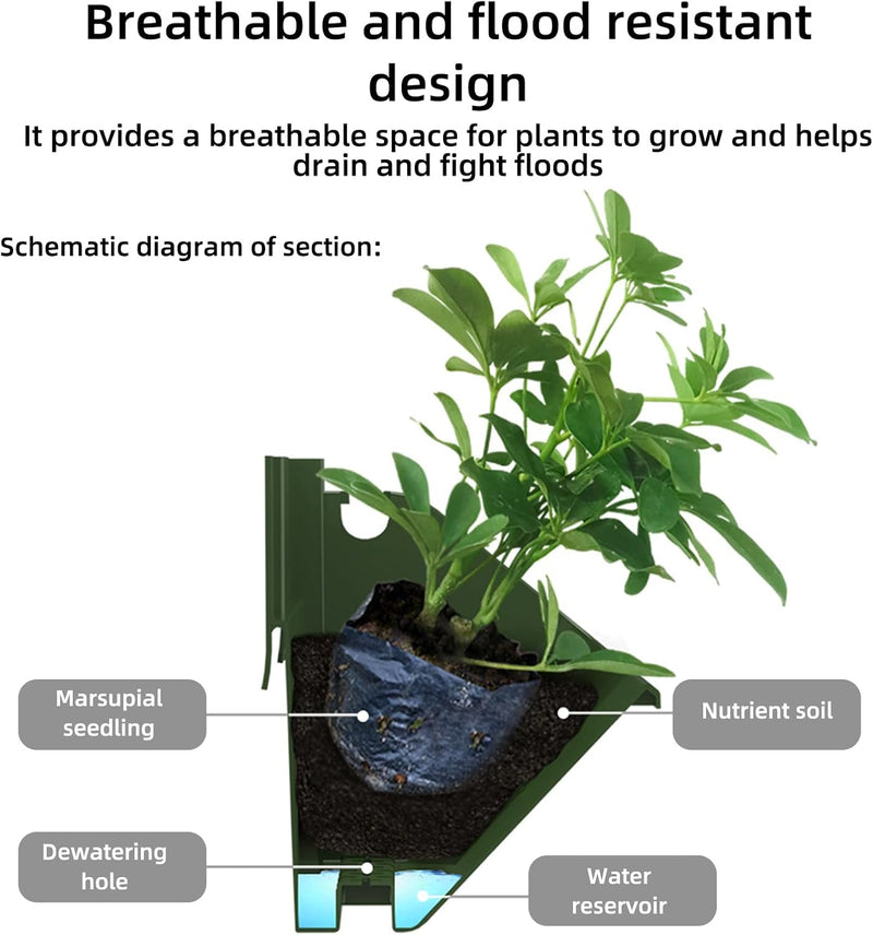 36 Pcs Self Watering Wall Planting Pot Hanging
