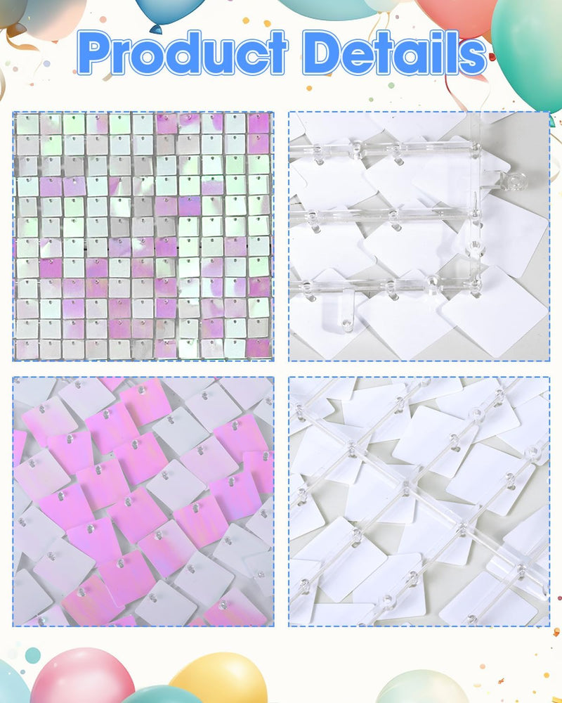 36 Pcs Shimmer Wall Backdrop Panels Sequin