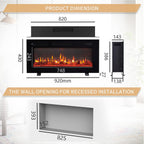 36" Wall Mounted Electric Fireplace Wilton