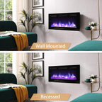 36" Wall Mounted Electric Fireplace Wilton