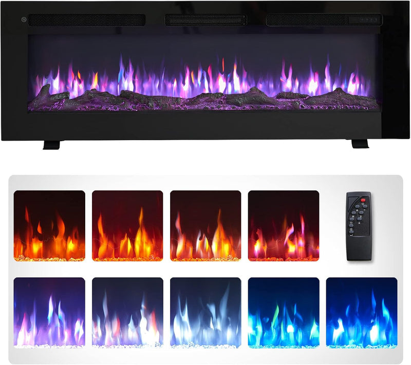 36" Wall Mounted Electric Fireplace Wilton with 2