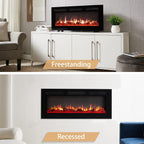 36" Wall Mounted Electric Fireplace Wilton with 2