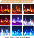 36" Wall Mounted Electric Fireplace Wilton with 2