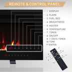 36" Wall Mounted Electric Fireplace Winslow with 1KW-2KW