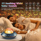 360 Lights Galaxy Projector+15 Noise Machine Bluetooth Birthday