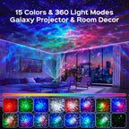 360 Lights Galaxy Projector+15 Noise Machine Bluetooth Birthday