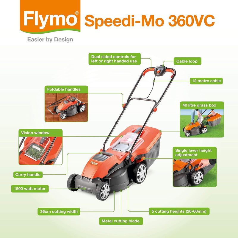 360c Electric Wheeled Lawn Mower W Cutting Width