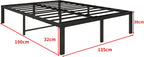 36CM 4ft6 Metal Platform Bed Frames