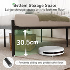 36CM Metal Bed Frame Platform with Headboard Steel