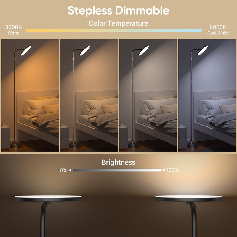 36W LED Floor Lamp Super Bright Standing Modern