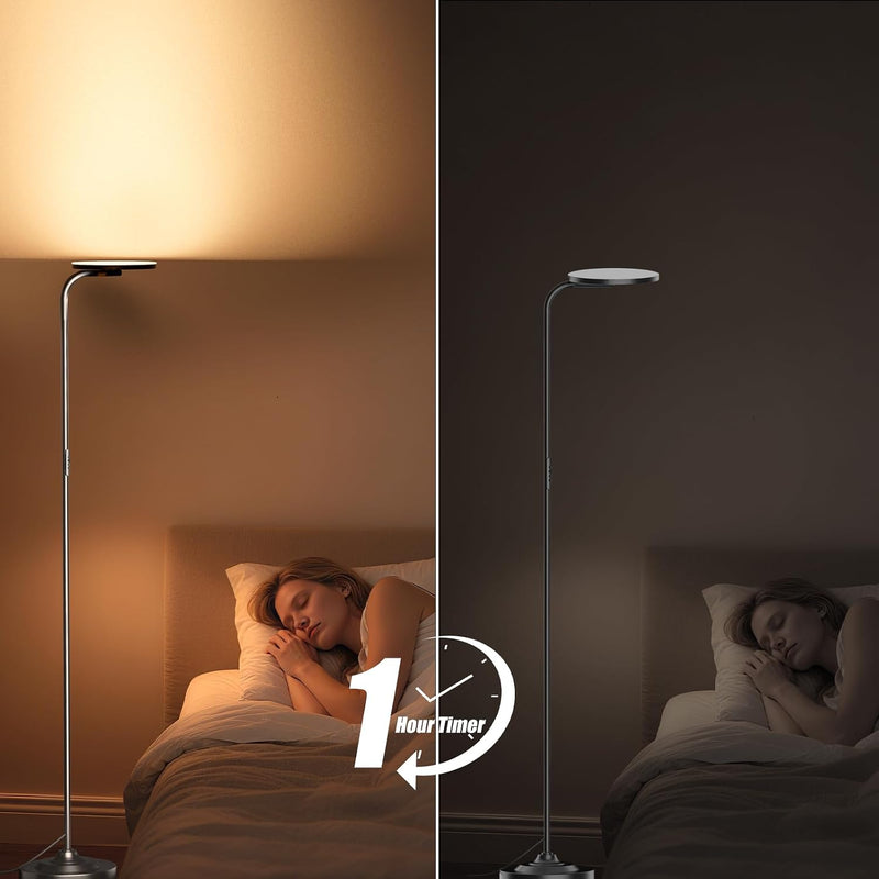 36W LED Floor Lamp Super Bright Standing Modern