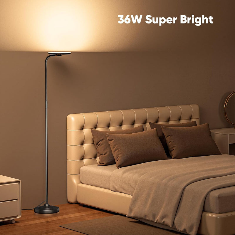 36W LED Floor Lamp Super Bright Standing Modern