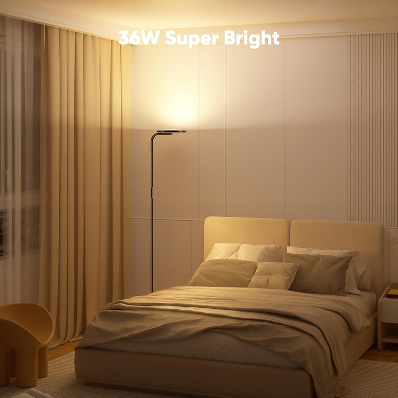36W LED Floor Lamp Super Bright Standing Modern