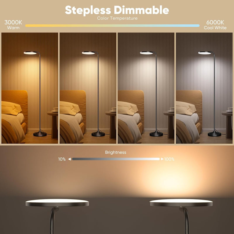 36W LED Floor Lamp Super Bright Standing Modern