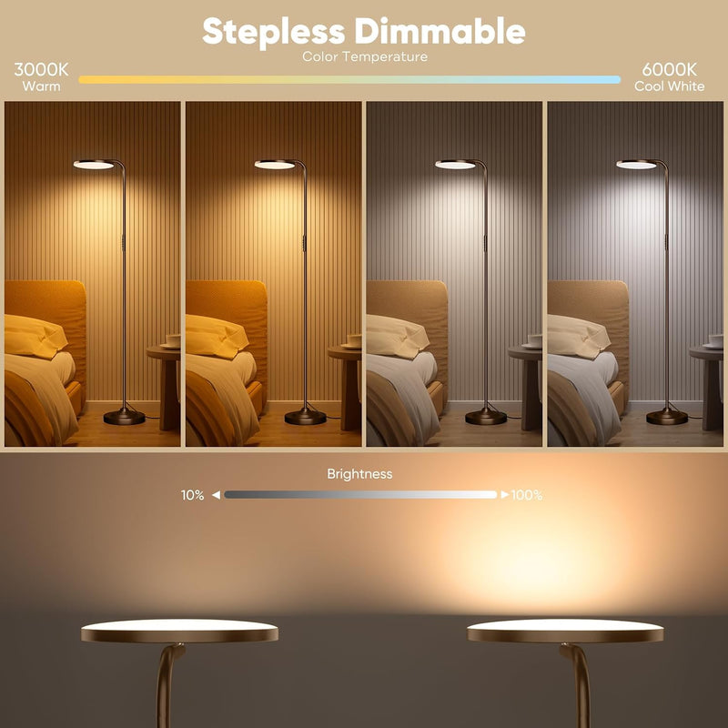 36W LED Floor Lamp Super Bright Standing Modern