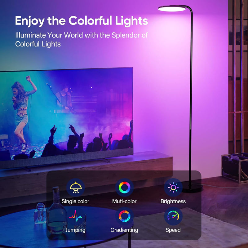 36W LED Floor Lamp Super Bright Standing Modern
