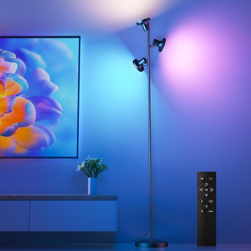 36W LED Tree Floor Lamp Modern Dimmable Standing