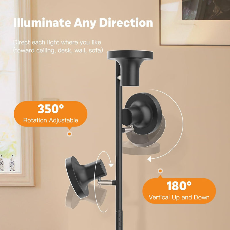 36W LED Tree Floor Lamp Modern Dimmable Standing