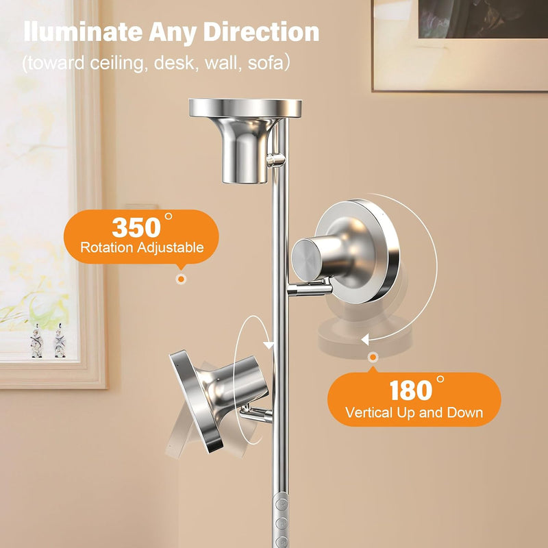 36W LED Tree Floor Lamp Modern Dimmable Standing