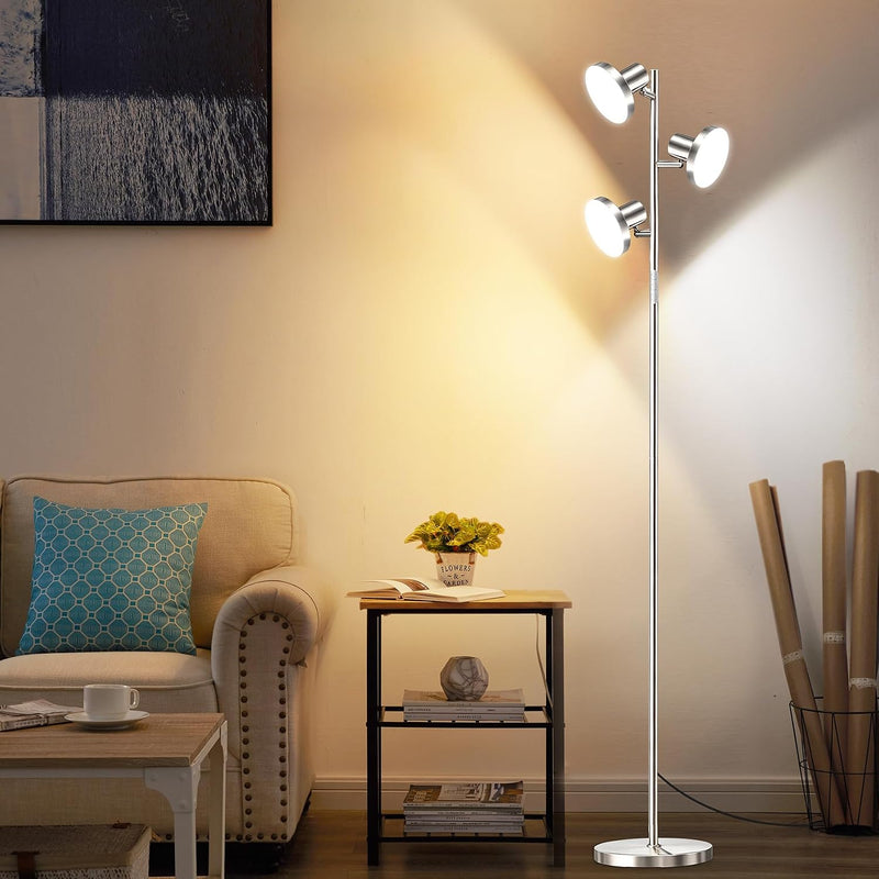 36W LED Tree Floor Lamp Modern Dimmable Standing