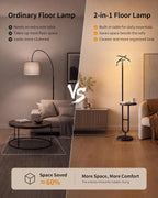 36W LED Uplighter Floor Lamp with Side Table