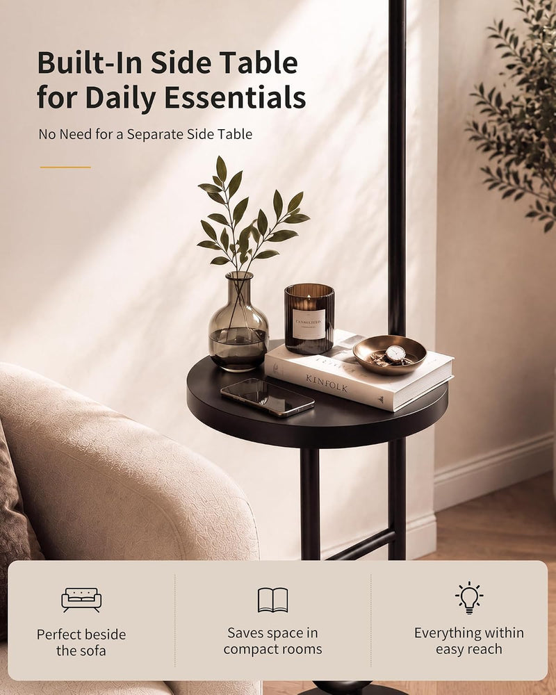 36W LED Uplighter Floor Lamp with Side Table