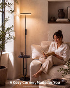 36W LED Uplighter Floor Lamp with Side Table