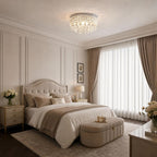 39CM Chrome Semi Flush Mount Ceiling Light Fitting