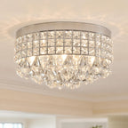 39CM Chrome Semi Flush Mount Ceiling Light Fitting