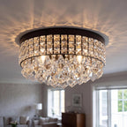 39CM Chrome Semi Flush Mount Ceiling Light Fitting